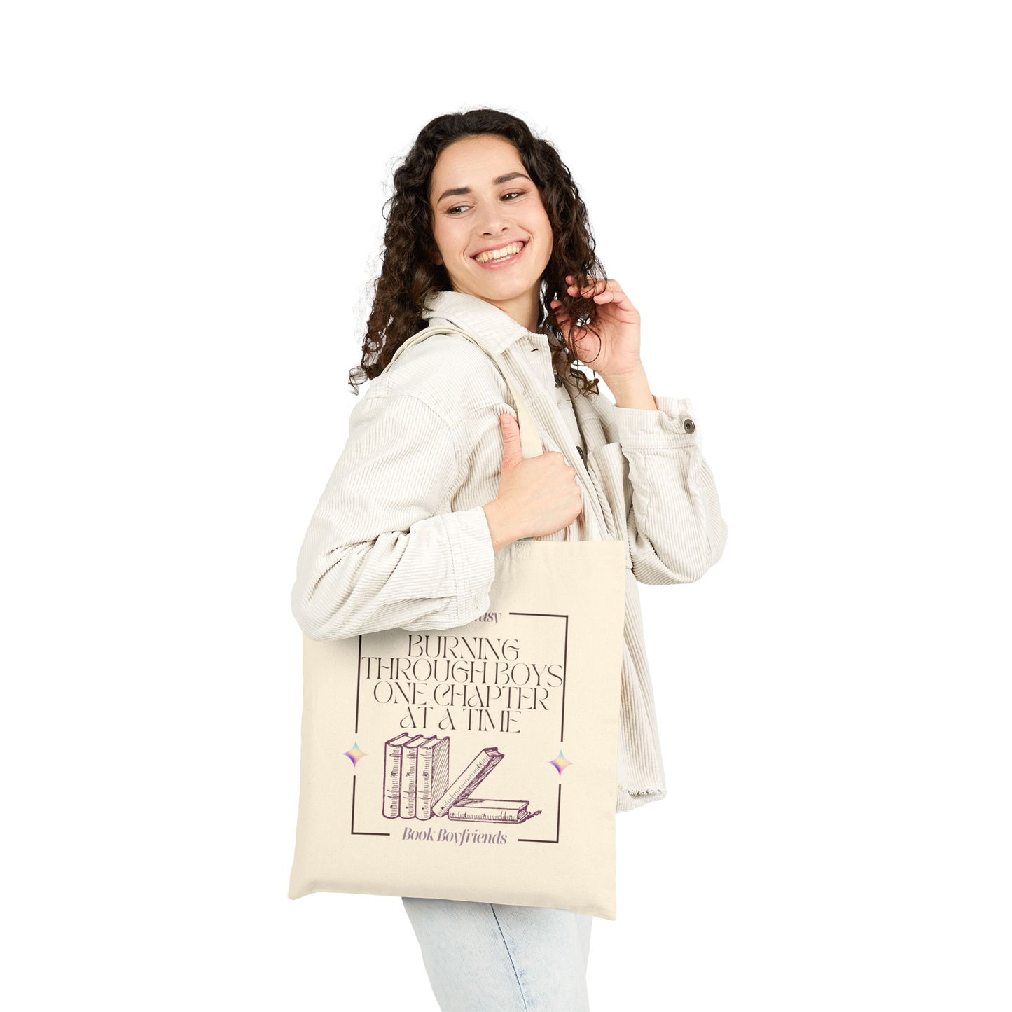 Burning Through Boys One Chapter at a Time – Cotton Canvas Tote