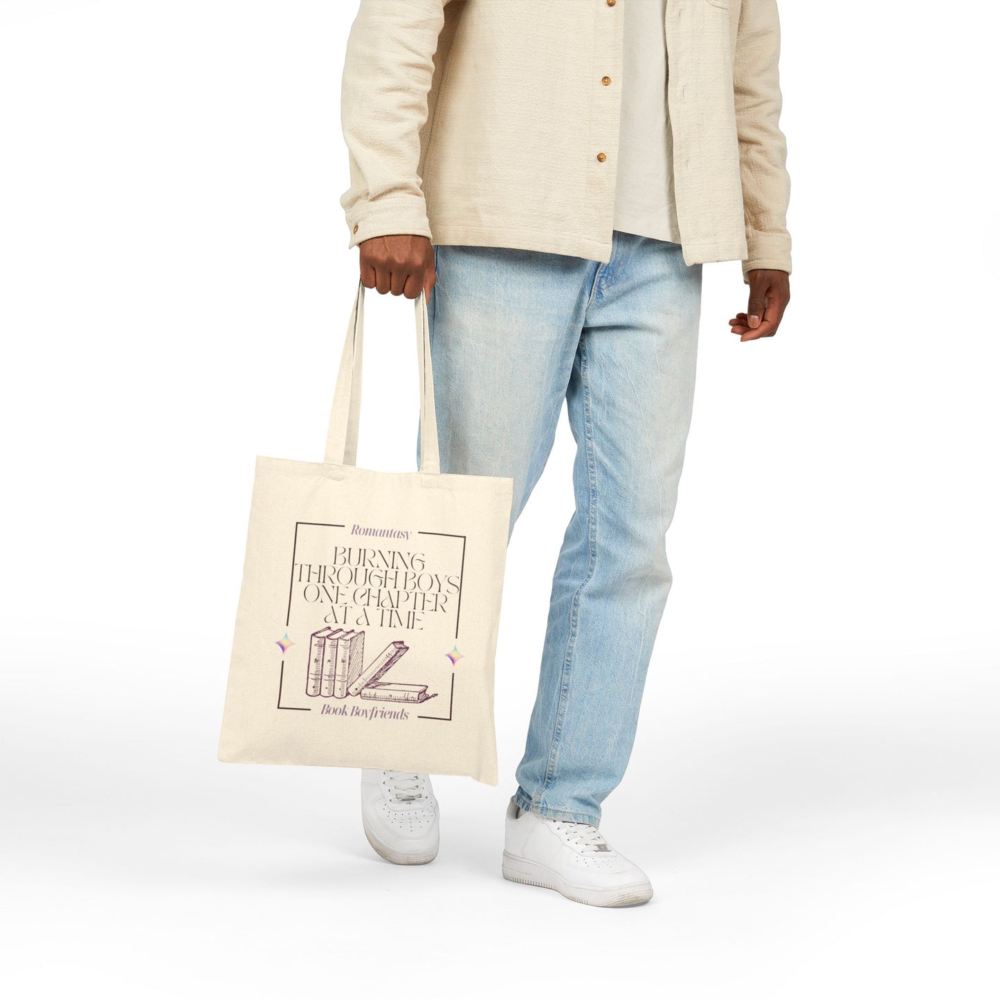Burning Through Boys One Chapter at a Time – Cotton Canvas Tote