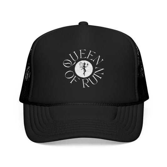 Queen of Ruin Trucker Hat — Embroidered Foam Trucker Cap for Romantasy Readers on the go